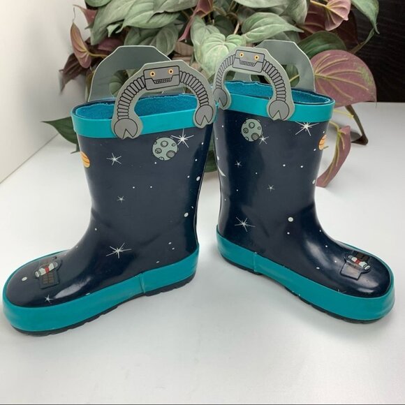 WEATHER Spirits Kids Astronaut  Rubber Boots size 8 - Picture 3 of 9